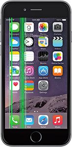 iPhone con contatti dell'LCD in corto-circuito