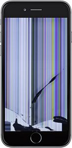 iPhone con cristalli LCD rotti