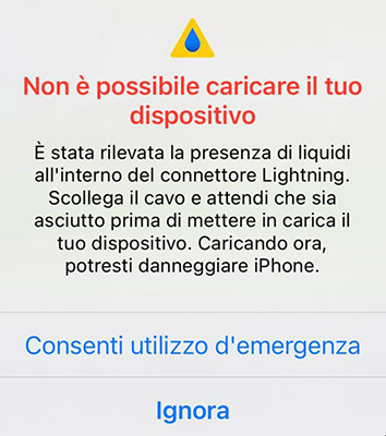 Non è possibile caricare il tuo dispositivo